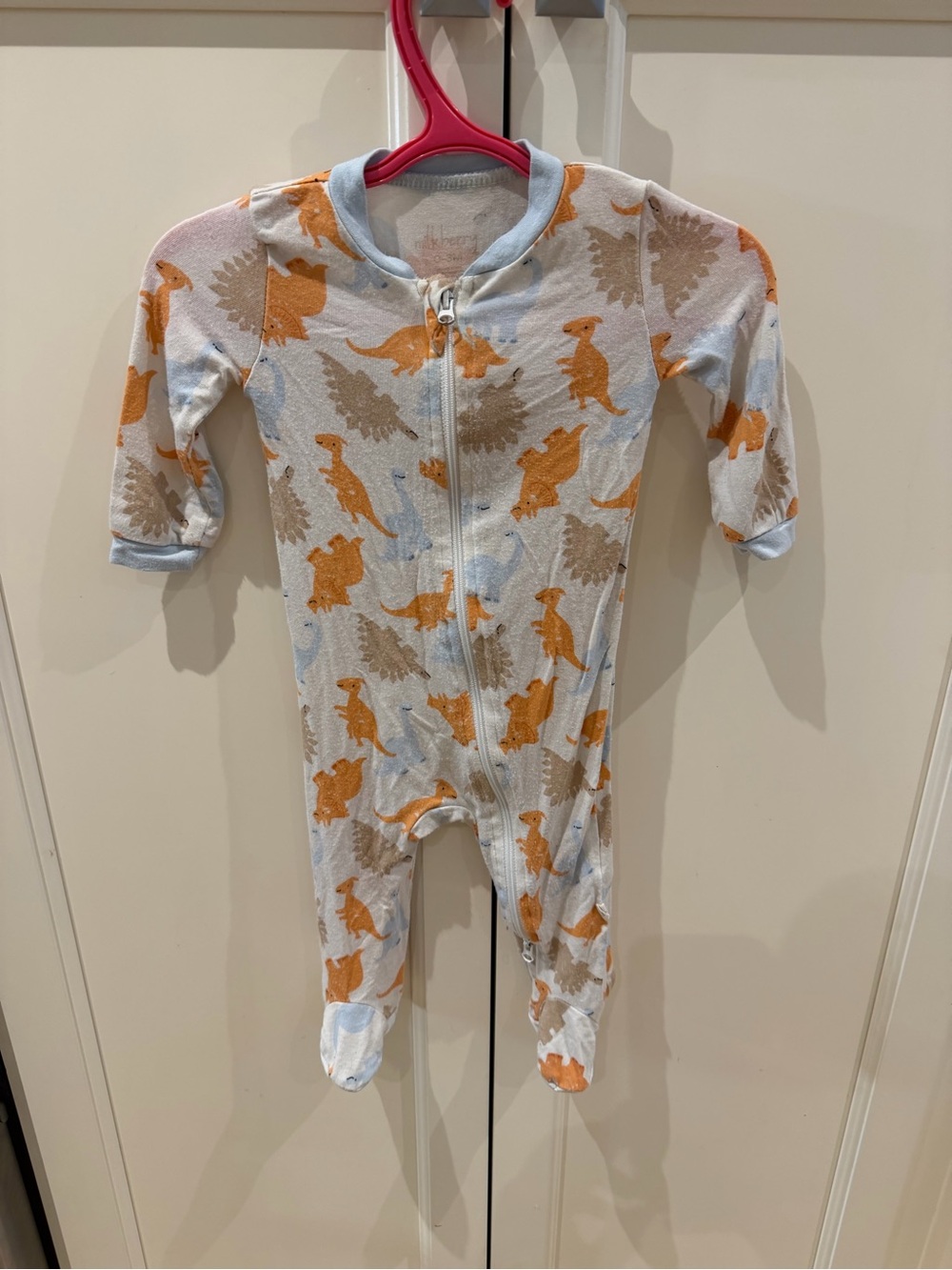 Milkberry 0-3m bamboo dino Pajamas